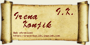Irena Konjik vizit kartica
